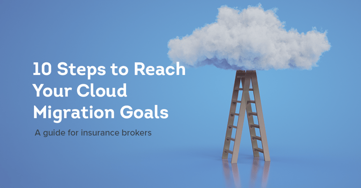 Novidea cloud based migration goals with ladder and cloud